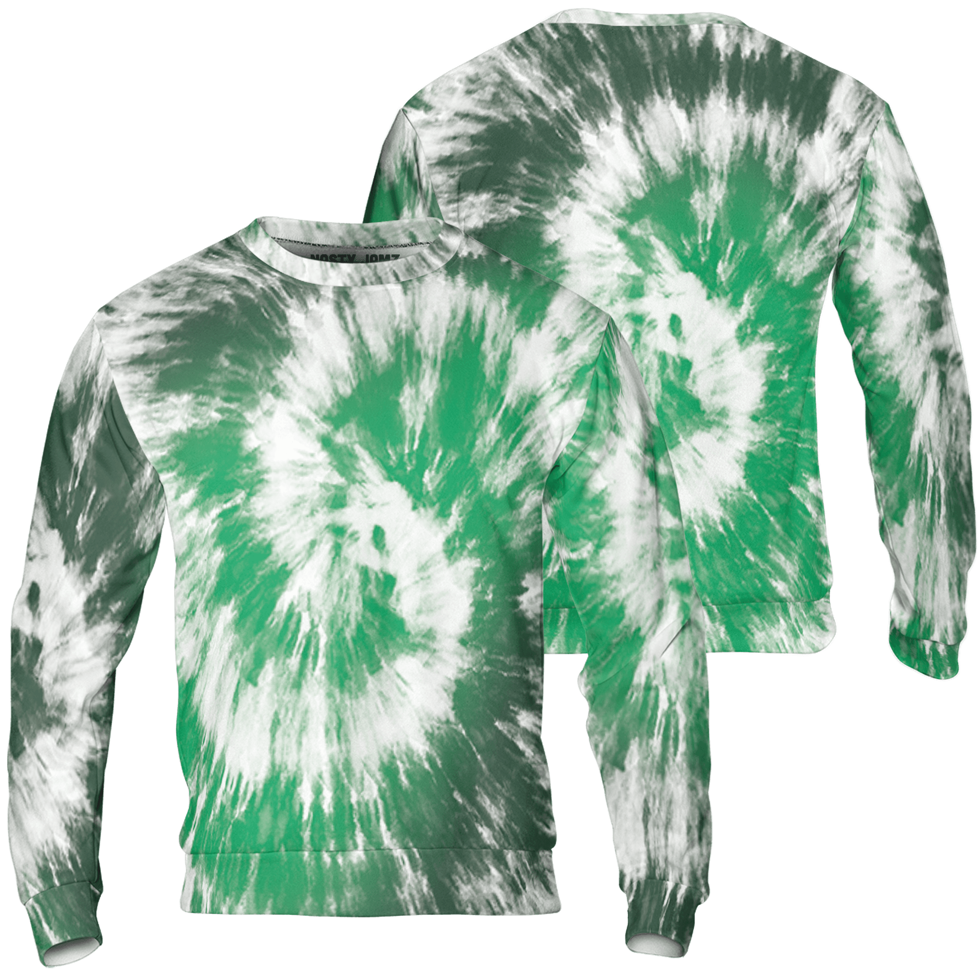 Lucky Green 5s Sweatshirt Match Tye Dye 3D All-Over Print Spiral - NastyJamz