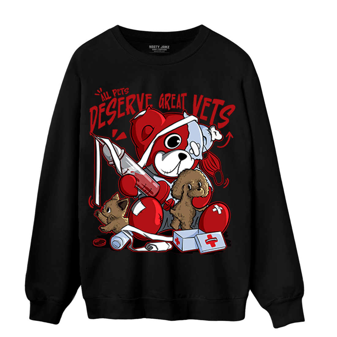 Cherry 11s Sweatshirt Match Veterinary BER - NastyJamz
