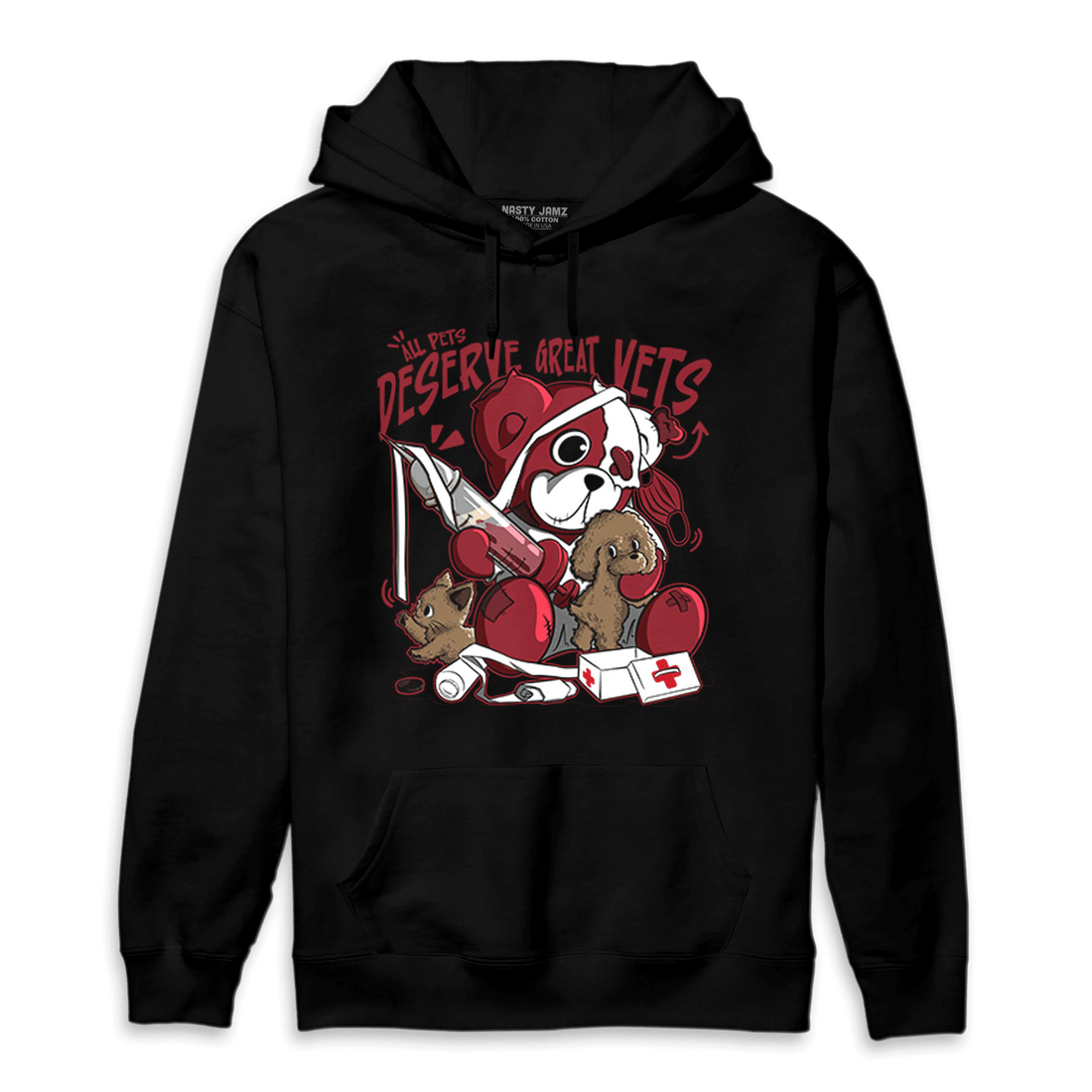 Cherry 12s Hoodie Match Veterinary BER - NastyJamz