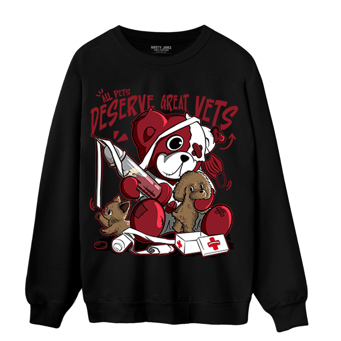 Cherry 12s Sweatshirt Match Veterinary BER - NastyJamz