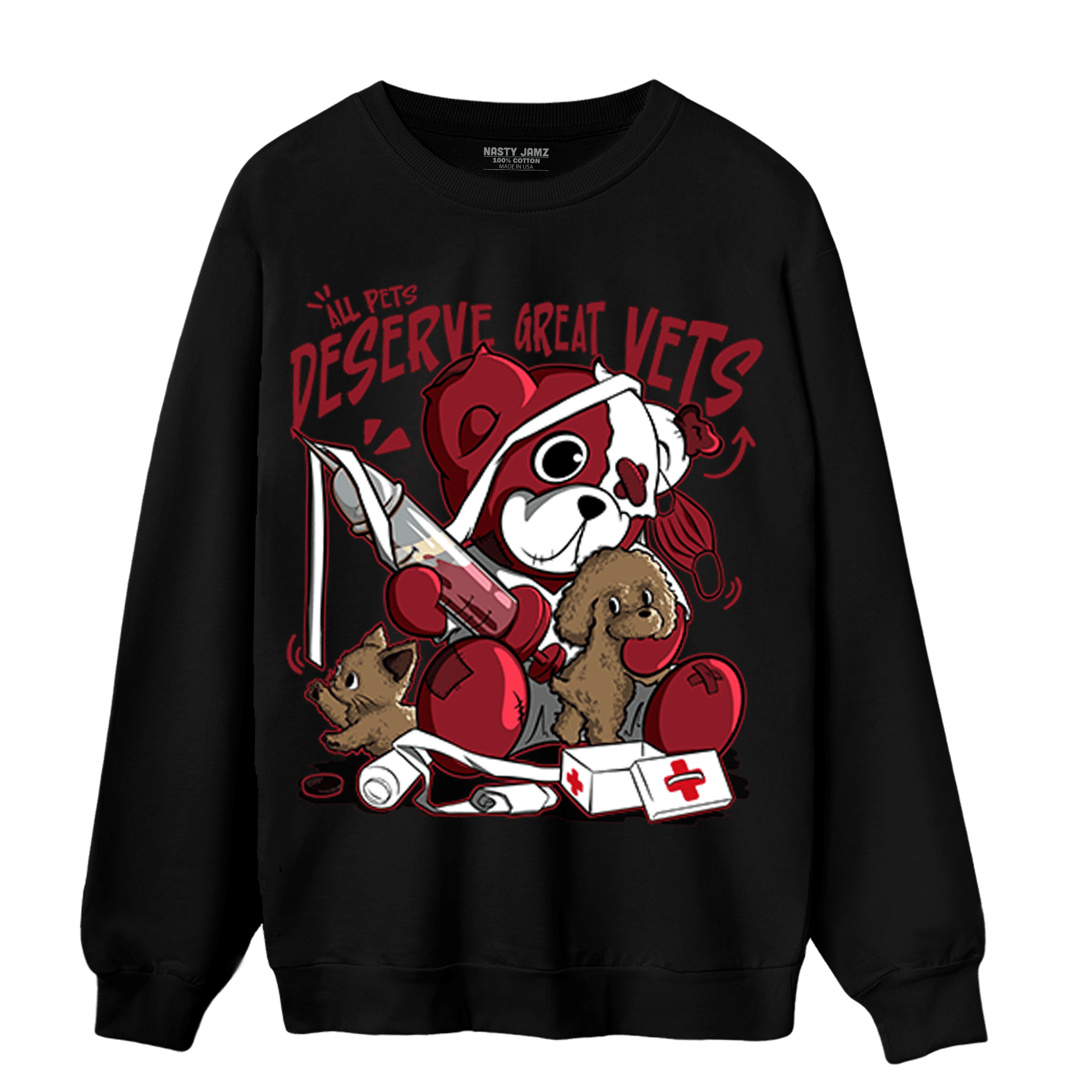 Cherry 12s Sweatshirt Match Veterinary BER - NastyJamz