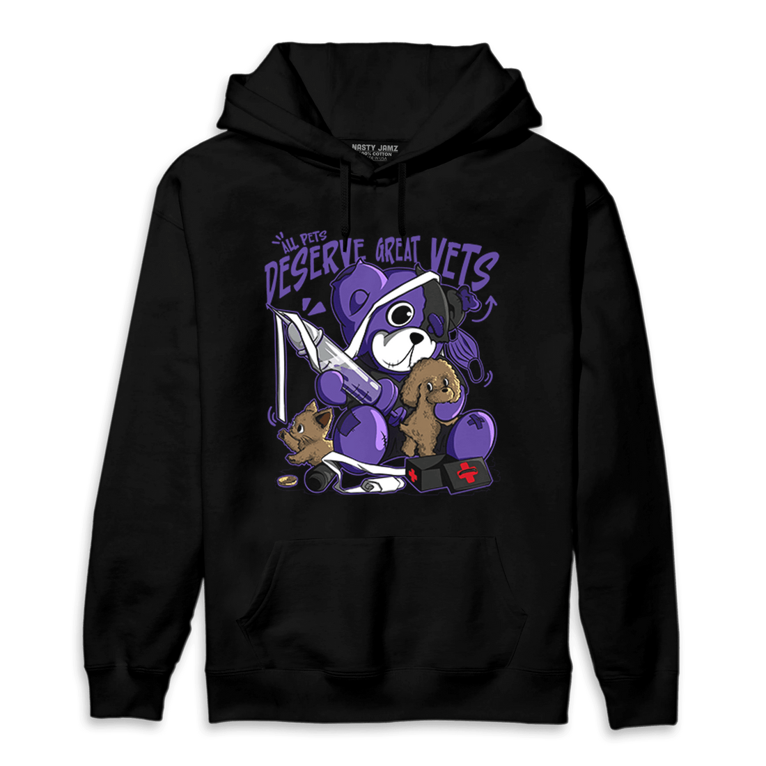 Field Purple 12s Hoodie Match Veterinary BER - NastyJamz