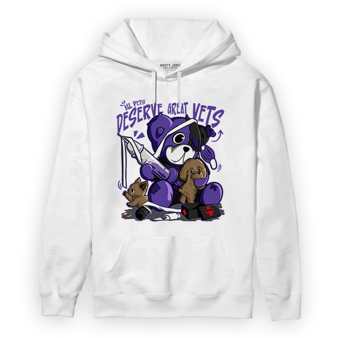 Field Purple 12s Hoodie Match Veterinary BER - NastyJamz