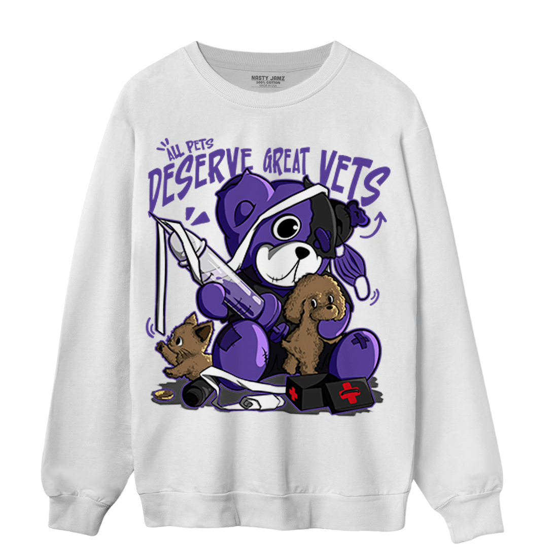 Field Purple 12s Sweatshirt Match Veterinary BER - NastyJamz