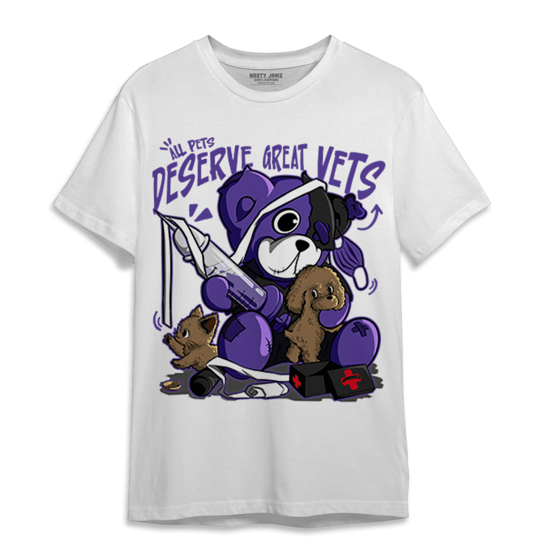 Field Purple 12s T Shirt Match Veterinary BER - NastyJamz