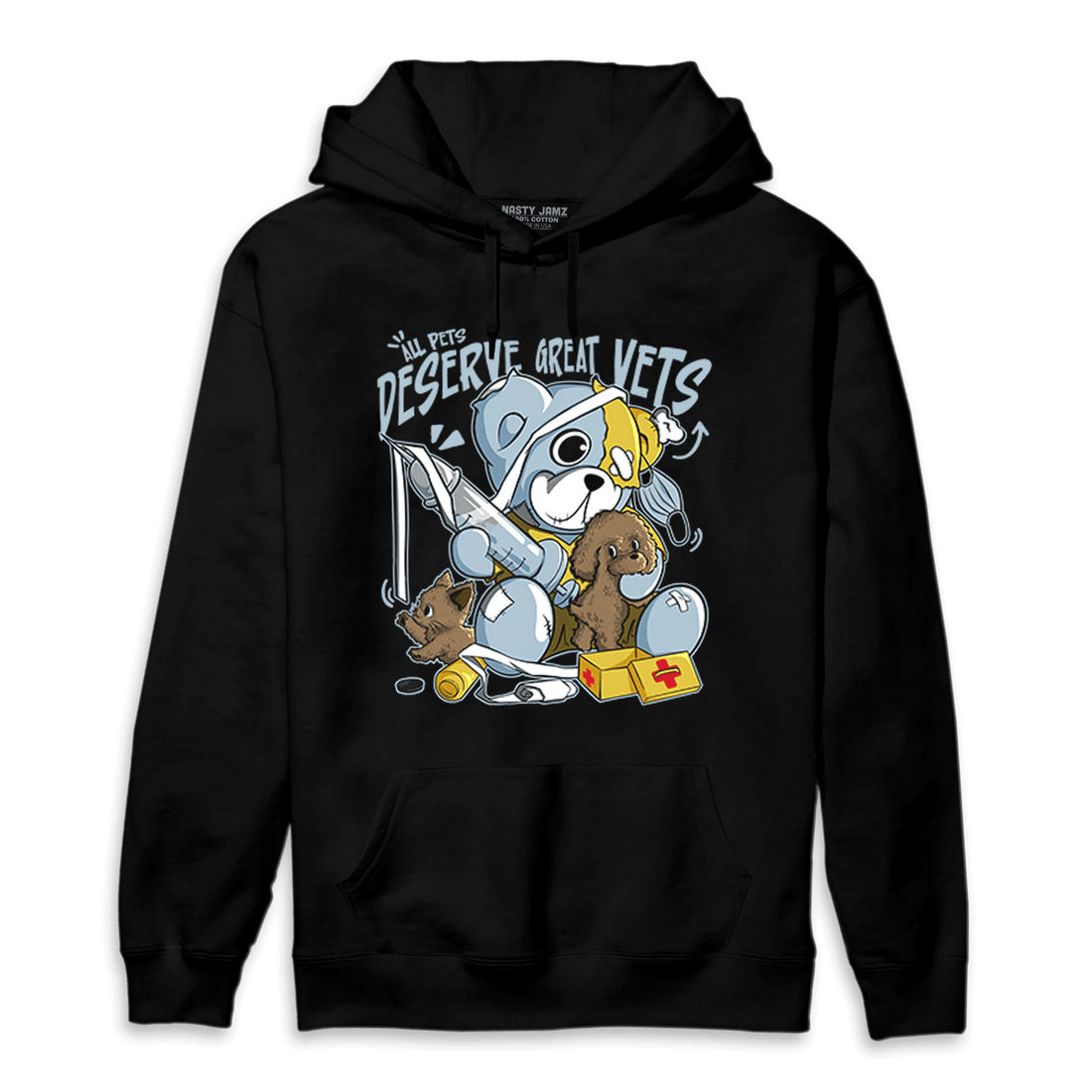 Blue Grey 13s Hoodie Match Veterinary BER - NastyJamz