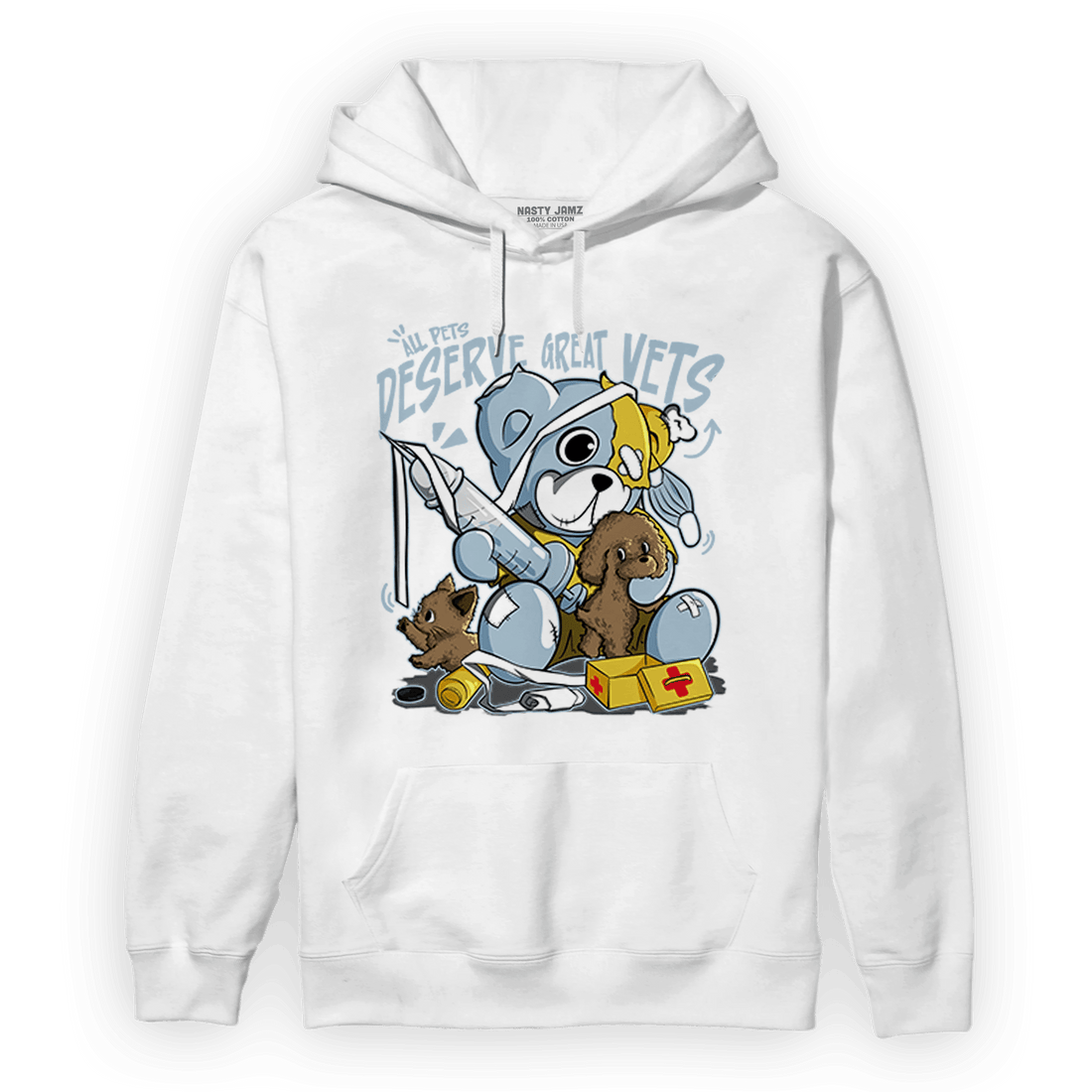Blue Grey 13s Hoodie Match Veterinary BER - NastyJamz