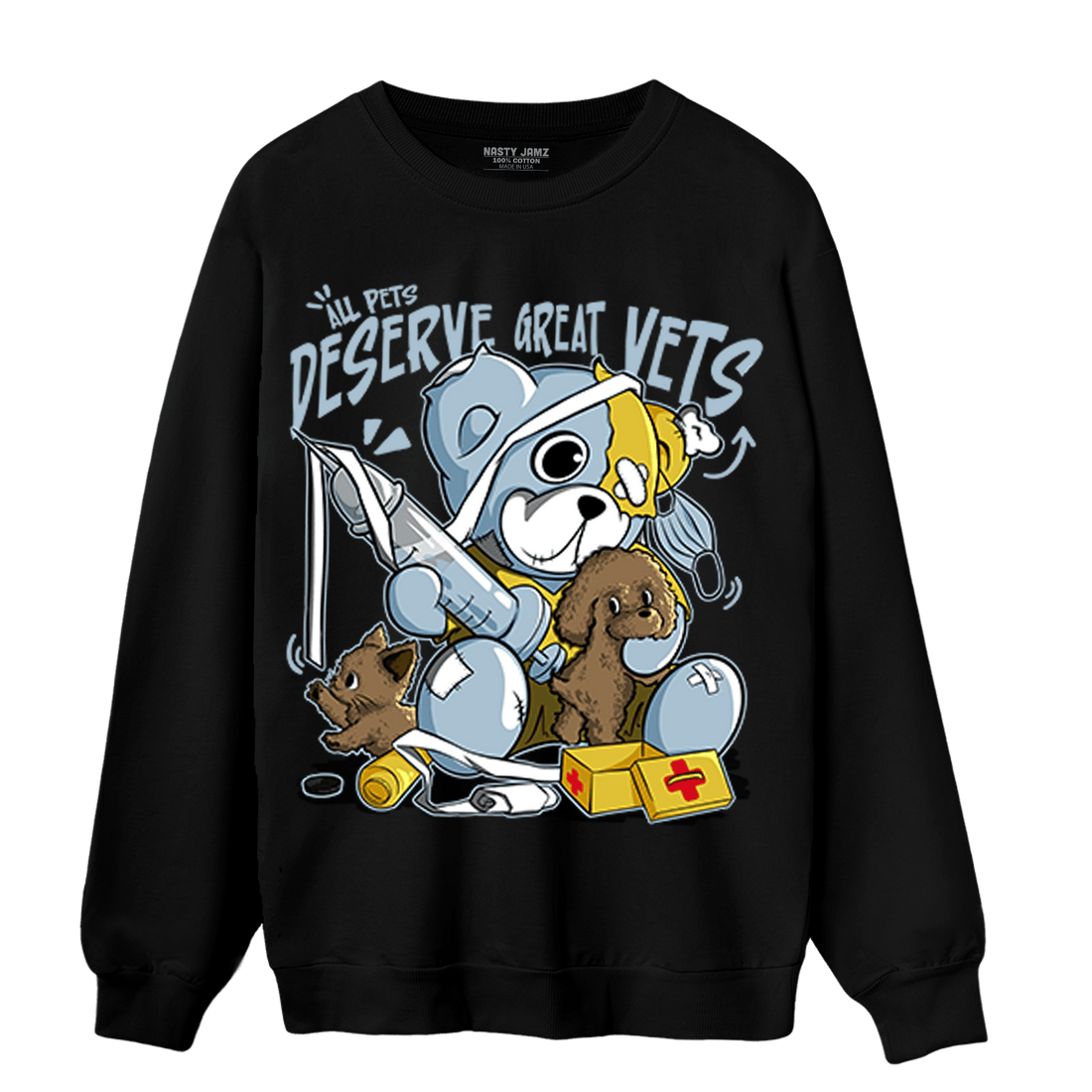 Blue Grey 13s Sweatshirt Match Veterinary BER - NastyJamz