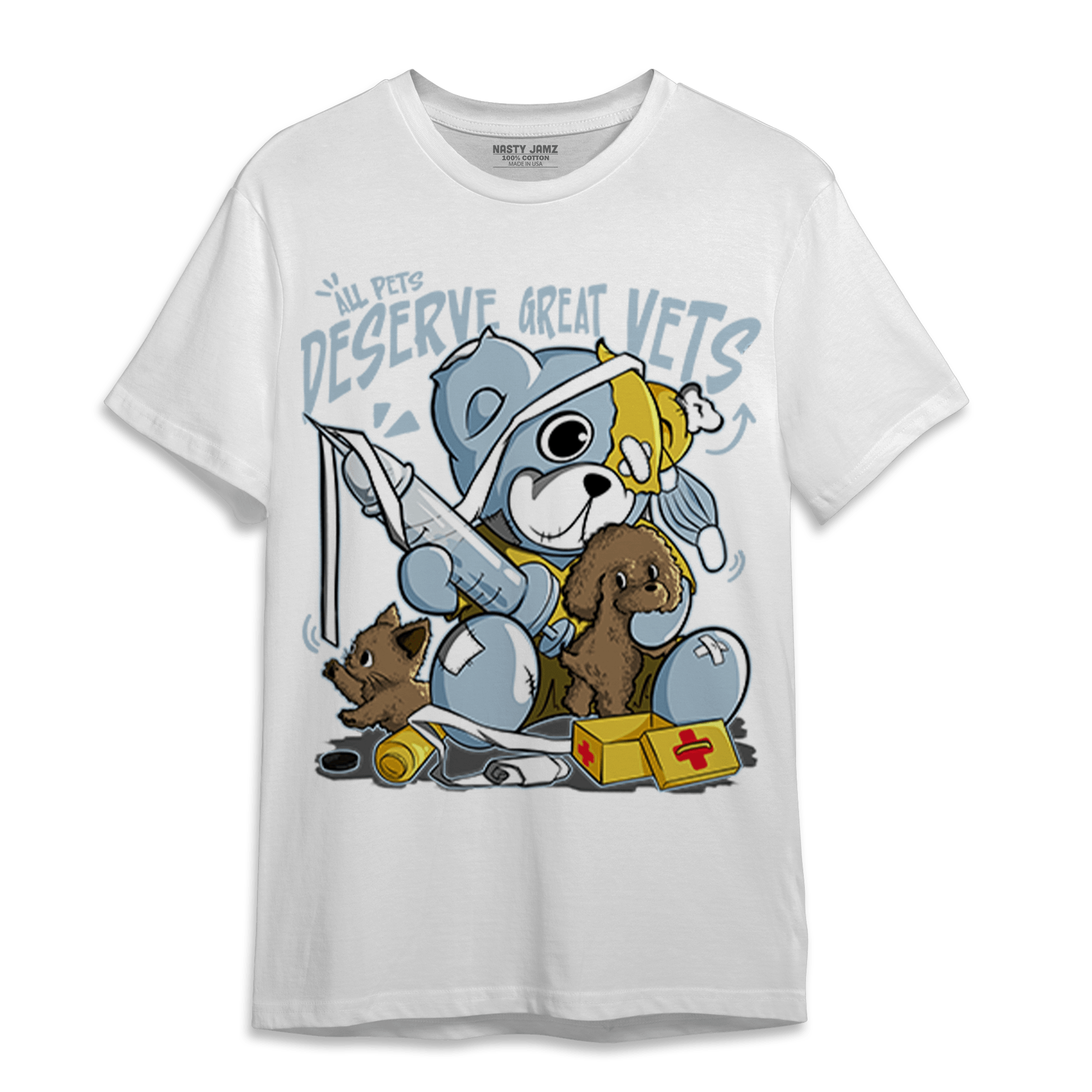 Blue Grey 13s T Shirt Match Veterinary BER - NastyJamz