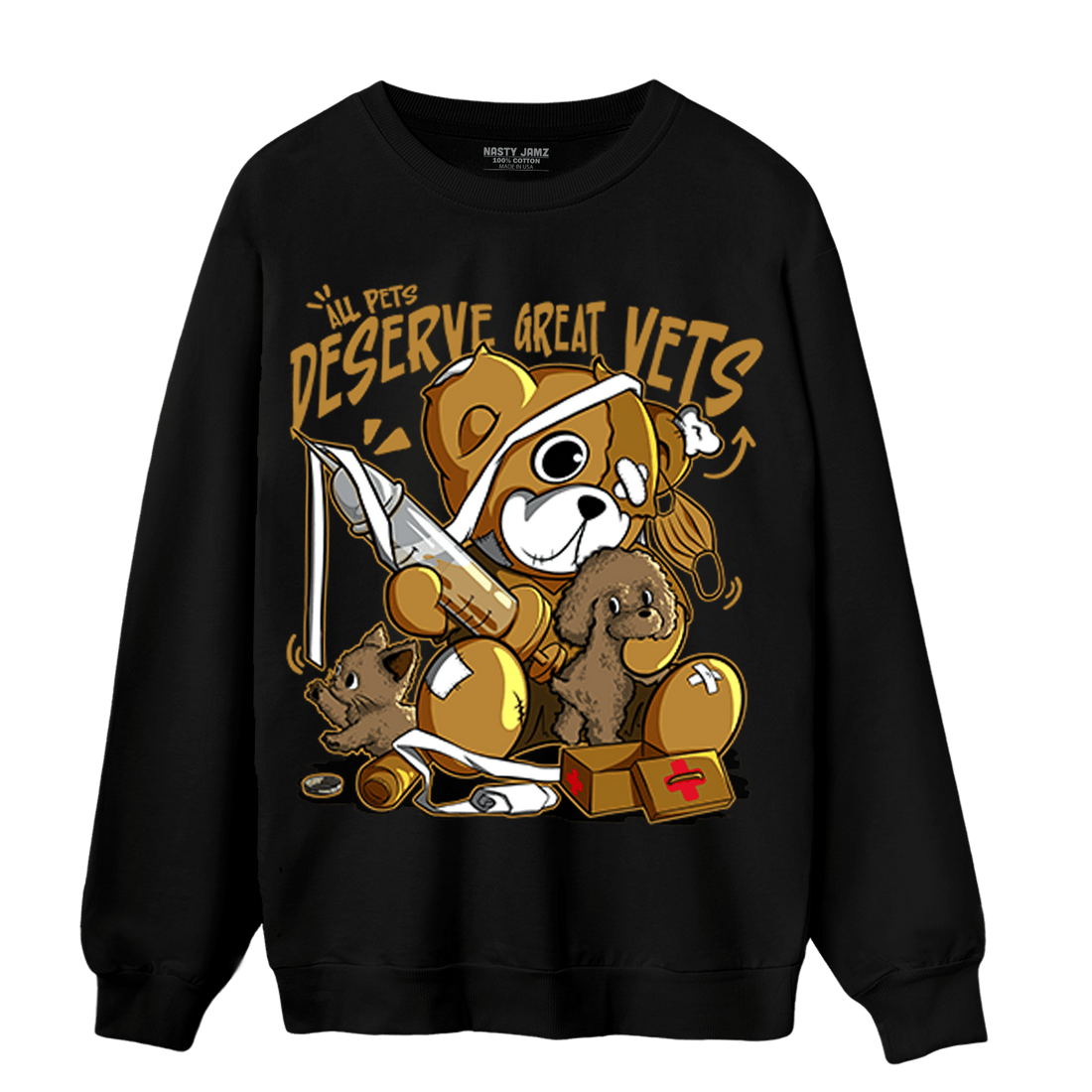 Wheat 13s Sweatshirt Match Veterinary BER - NastyJamz
