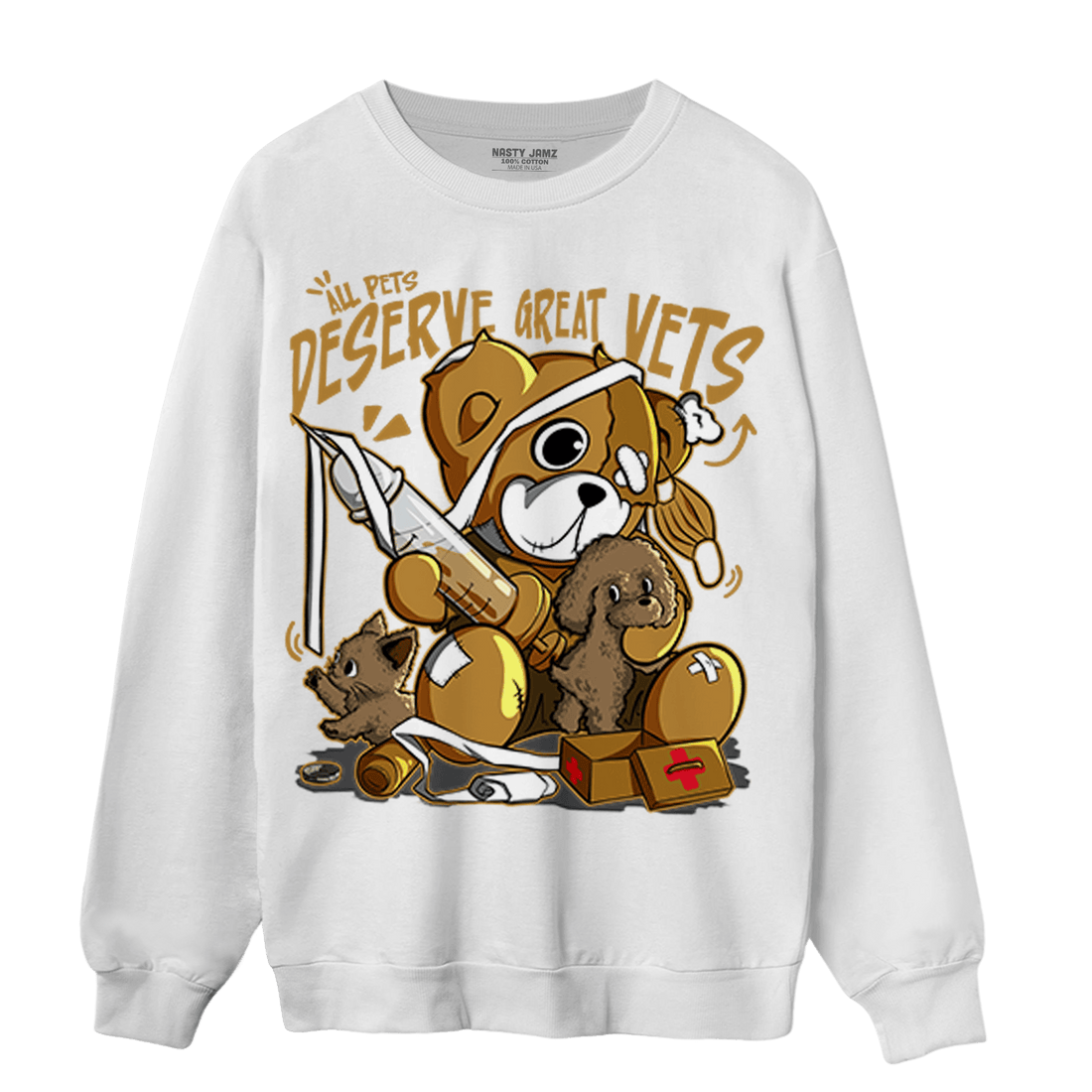 Wheat 13s Sweatshirt Match Veterinary BER - NastyJamz