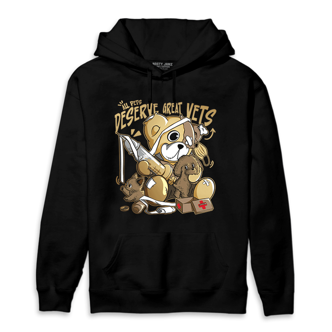 High OG Metallic Gold 1s Hoodie Match Veterinary BER - NastyJamz