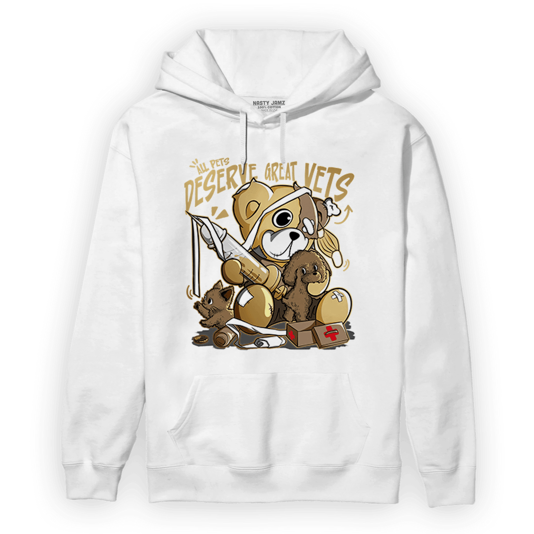 High OG Metallic Gold 1s Hoodie Match Veterinary BER - NastyJamz