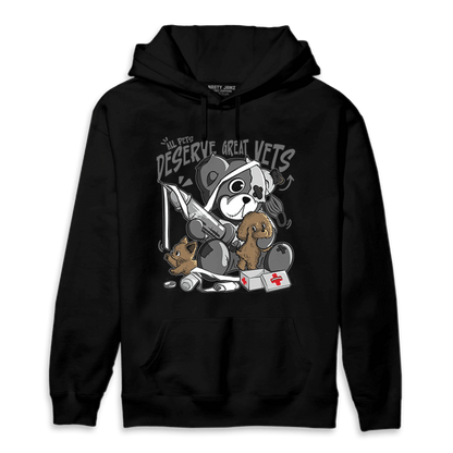 Retro High OG Black White 1s Hoodie Match Veterinary BER - NastyJamz