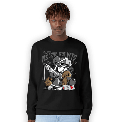 Retro High OG Black White 1s Sweatshirt Match Veterinary BER - NastyJamz