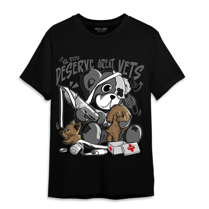 Retro High OG Black White 1s T Shirt Match Veterinary BER - NastyJamz