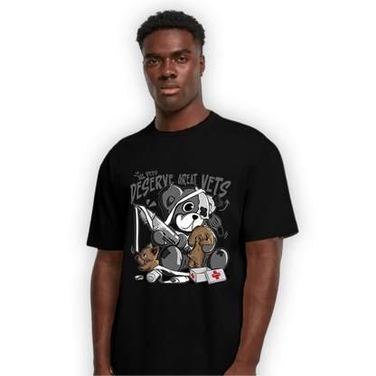 Retro High OG Black White 1s T Shirt Match Veterinary BER - NastyJamz