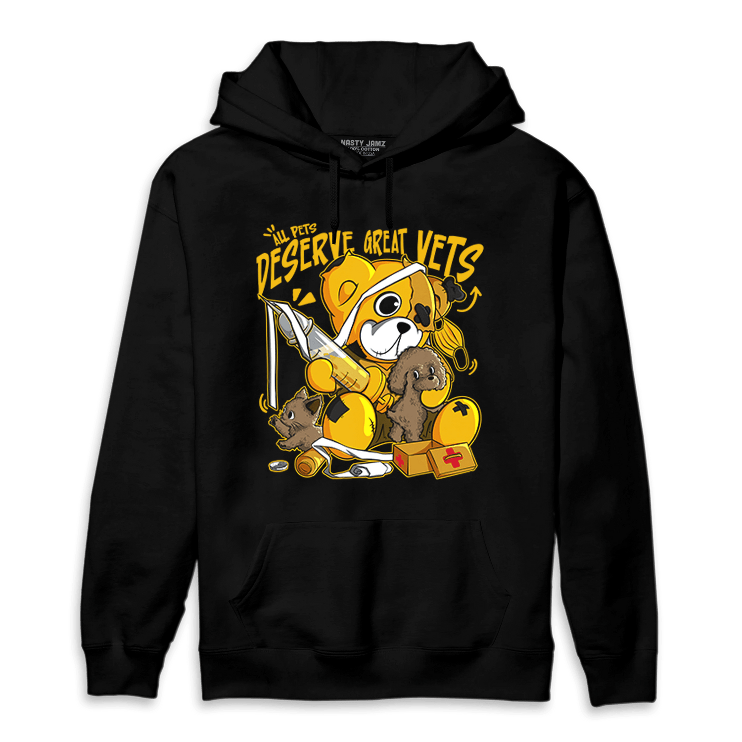 Yellow Ochre 1s Hoodie Match Veterinary BER - NastyJamz