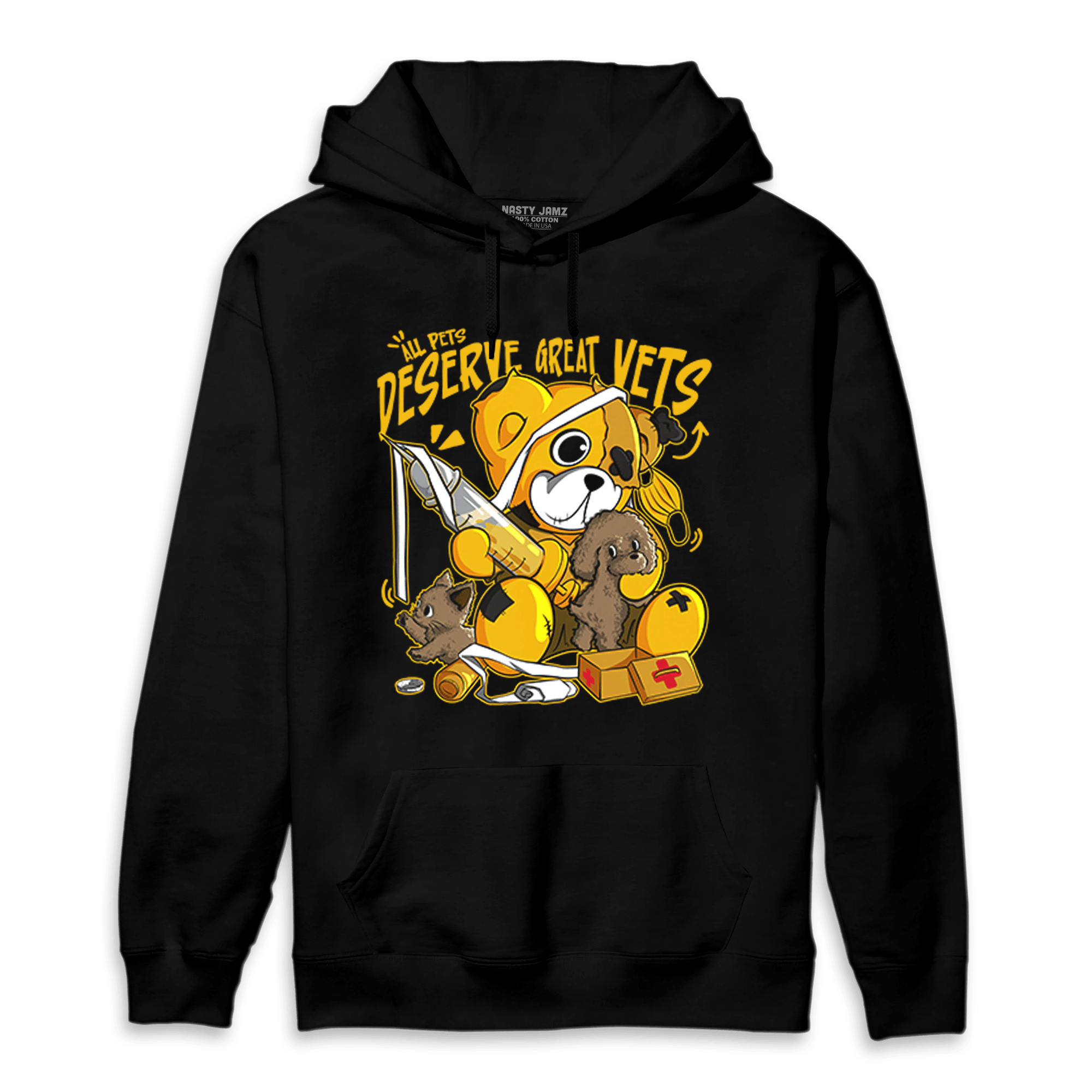 Yellow Ochre 1s Hoodie Match Veterinary BER - NastyJamz