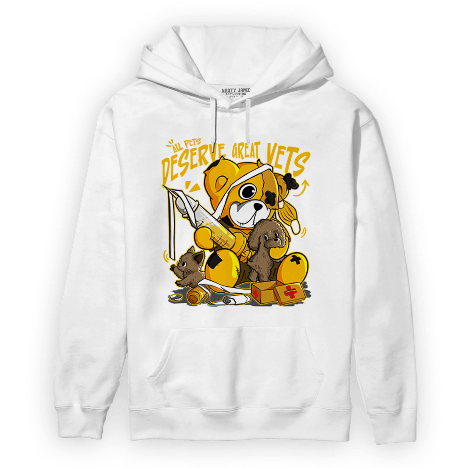 Yellow Ochre 1s Hoodie Match Veterinary BER - NastyJamz