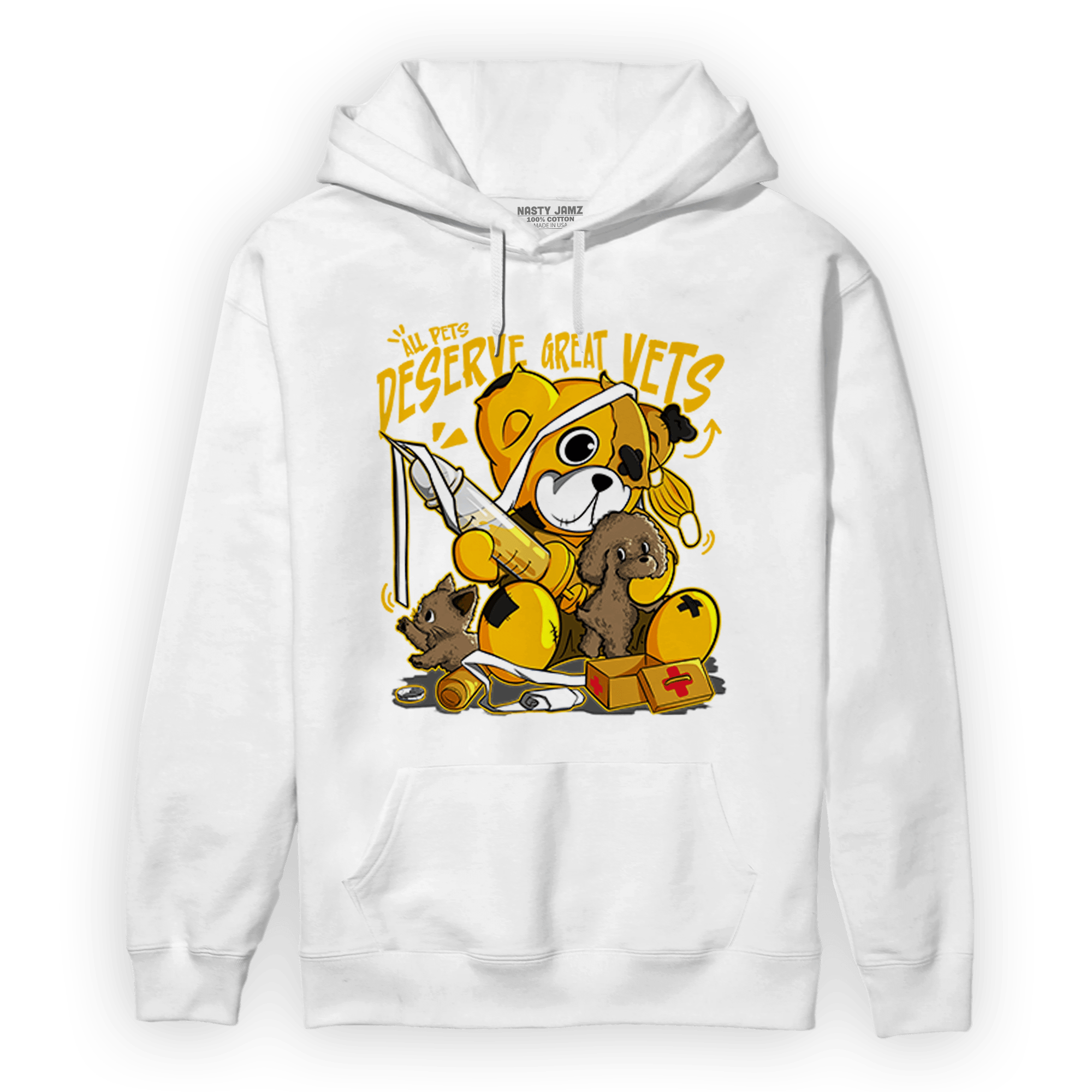 Yellow Ochre 1s Hoodie Match Veterinary BER - NastyJamz