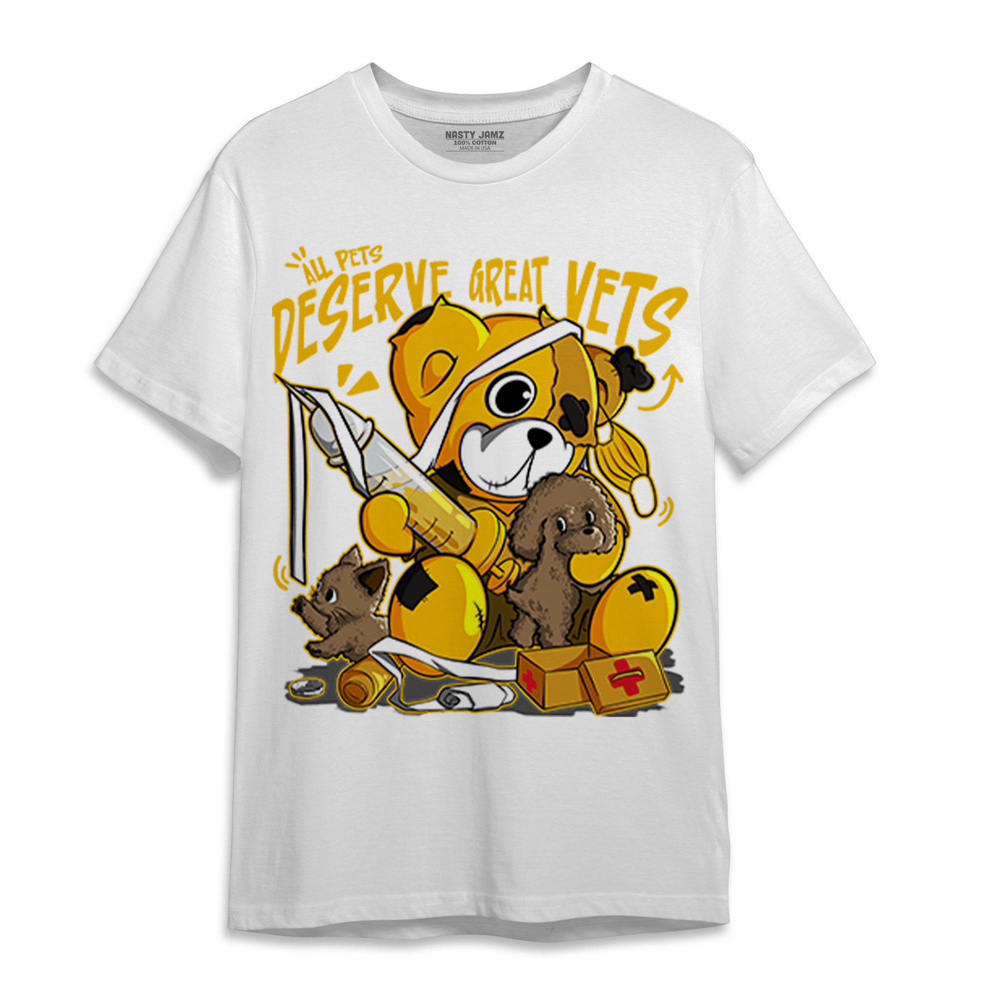 Yellow Ochre 1s T Shirt Match Veterinary BER - NastyJamz