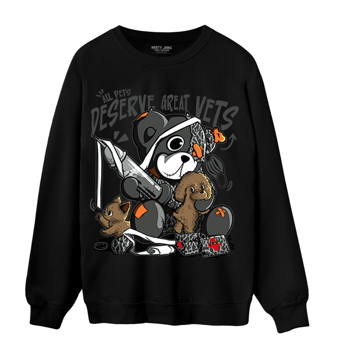 Fear Pack 3s Sweatshirt Match Veterinary BER - NastyJamz