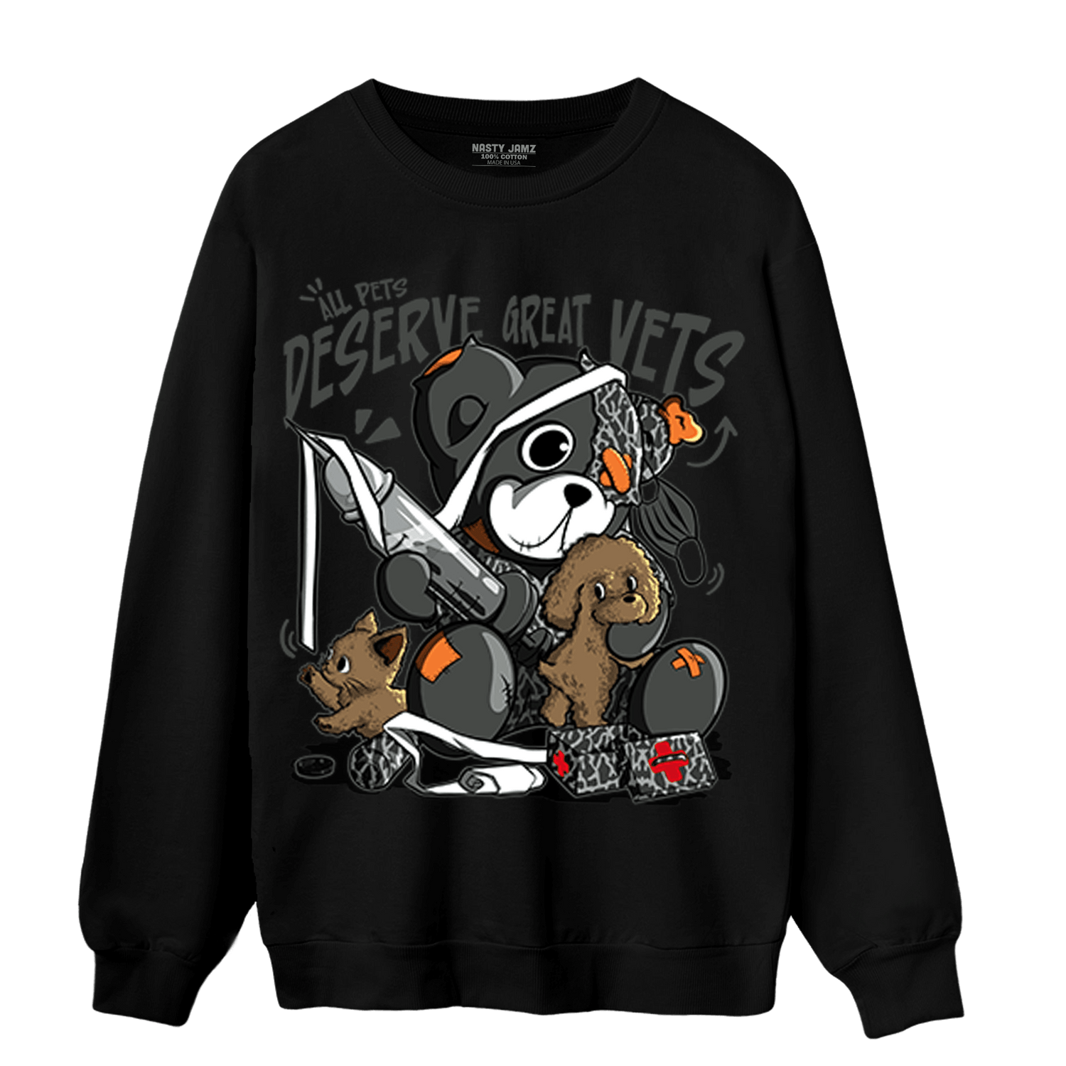 Fear Pack 3s Sweatshirt Match Veterinary BER - NastyJamz