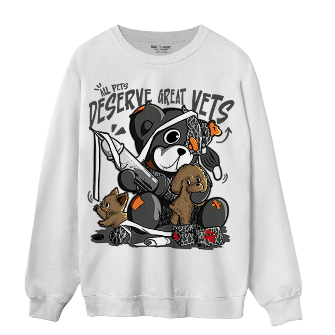 Fear Pack 3s Sweatshirt Match Veterinary BER - NastyJamz