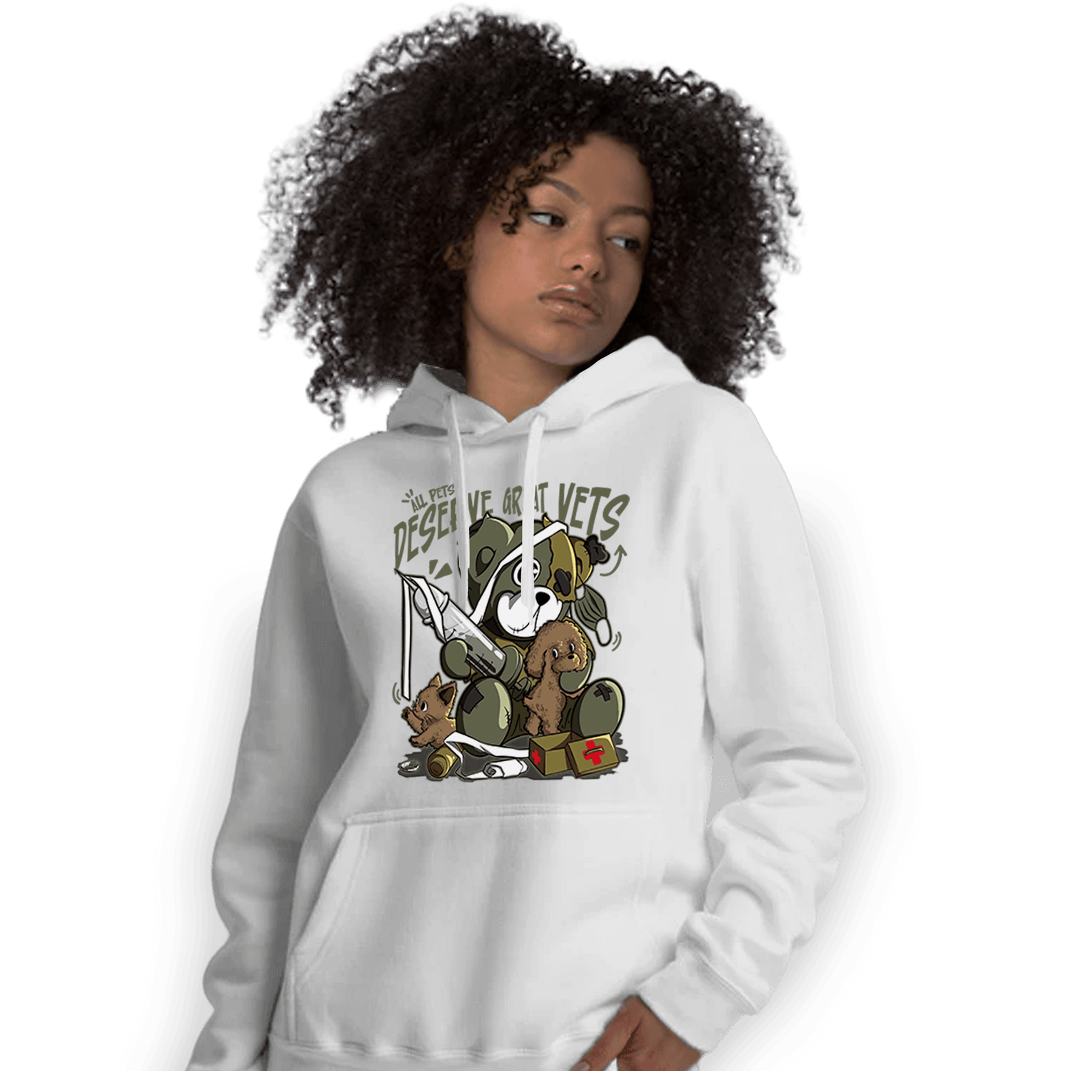 SE Craft Medium Olive 4s Hoodie Match Veterinary BER - NastyJamz