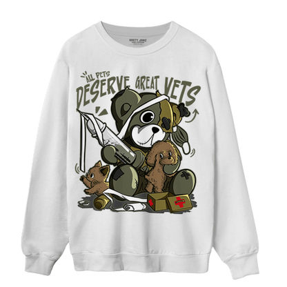 SE Craft Medium Olive 4s Sweatshirt Match Veterinary BER - NastyJamz