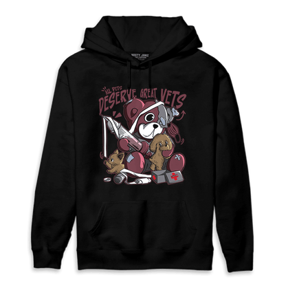 Burgundy 5s Hoodie Match Veterinary BER - NastyJamz