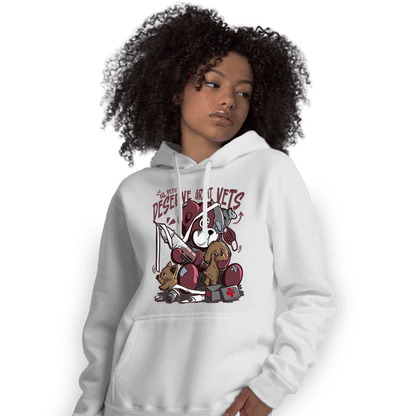 Burgundy 5s Hoodie Match Veterinary BER - NastyJamz
