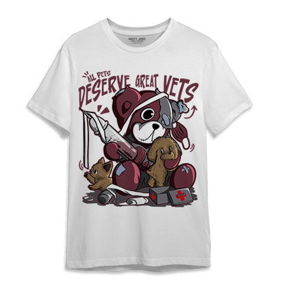 Burgundy 5s T Shirt Match Veterinary BER - NastyJamz