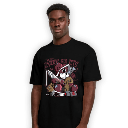 Burgundy 5s T Shirt Match Veterinary BER - NastyJamz