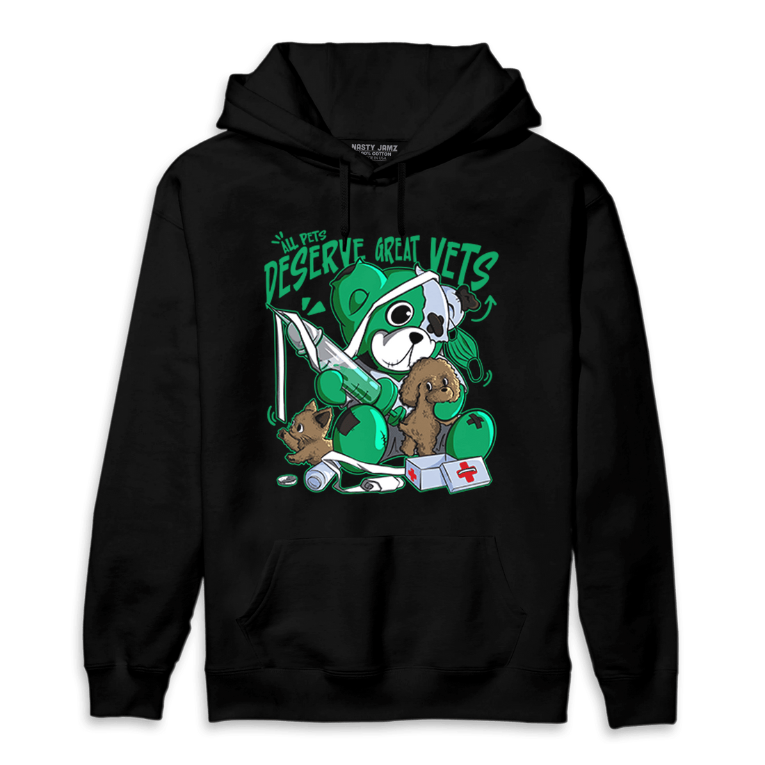 Lucky Green 5s Hoodie Match Veterinary BER - NastyJamz