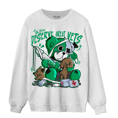 Lucky Green 5s Sweatshirt Match Veterinary BER - NastyJamz