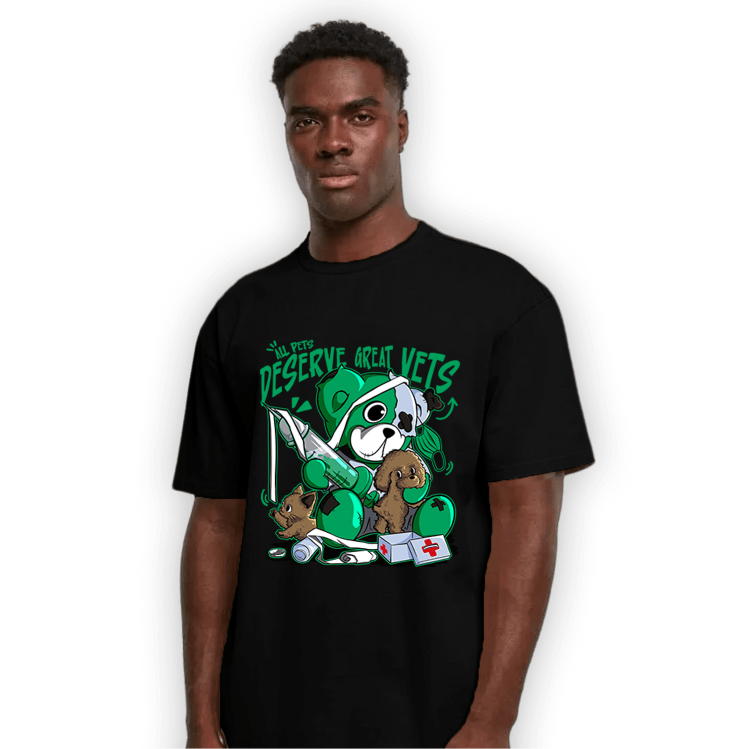 Lucky Green 5s T Shirt Match Veterinary BER - NastyJamz