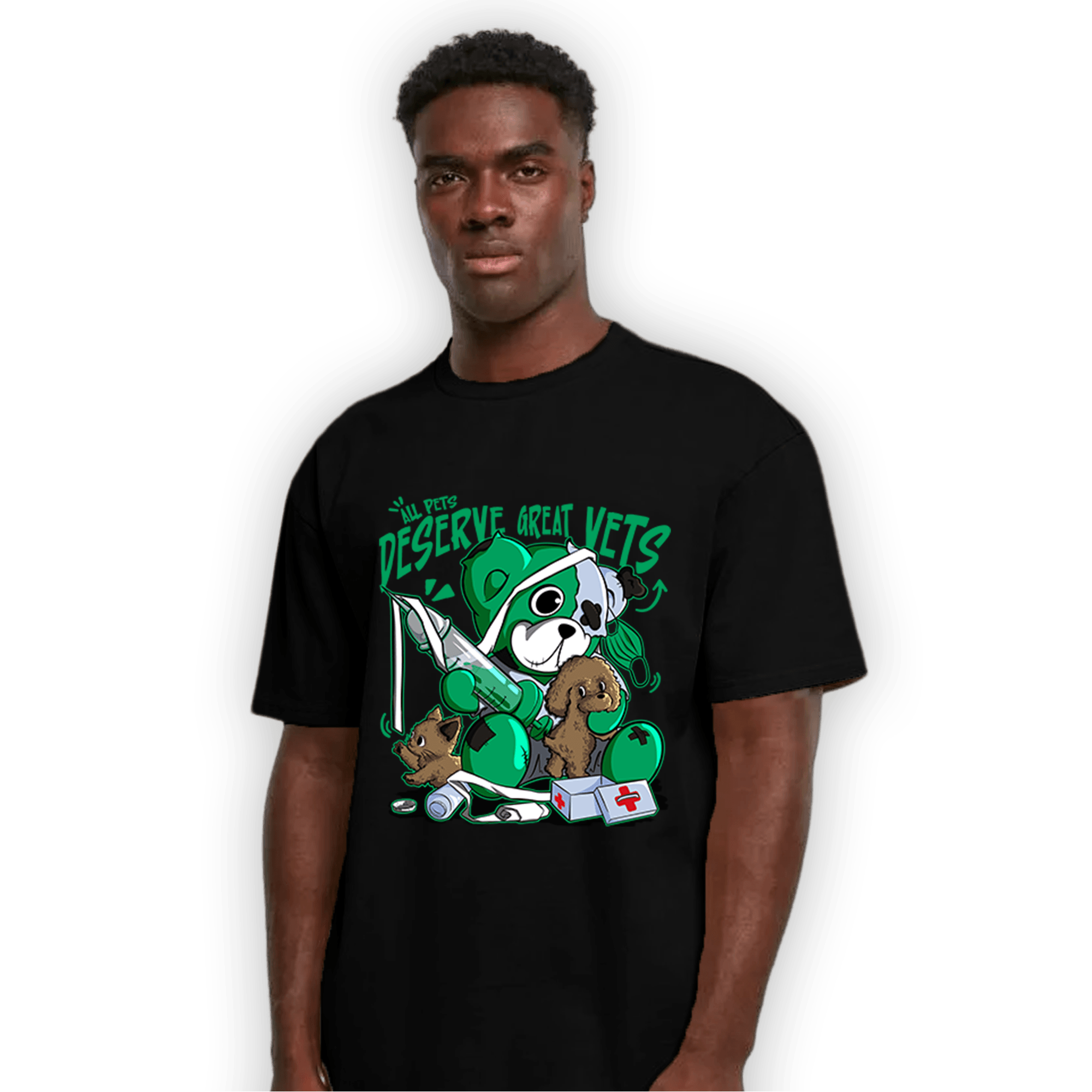 Lucky Green 5s T Shirt Match Veterinary BER - NastyJamz