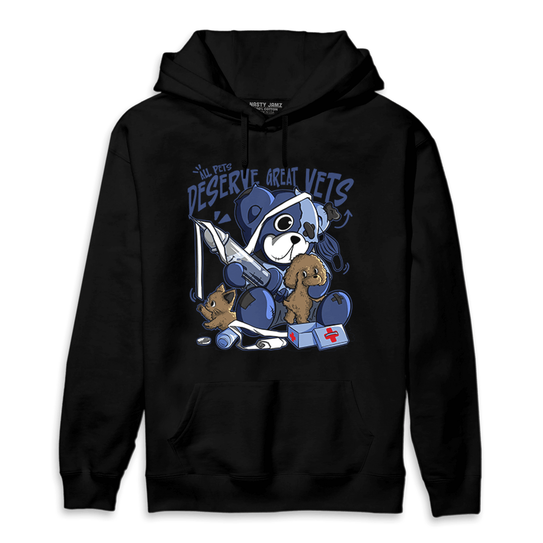 Midnight Navy 5s Hoodie Match Veterinary BER - NastyJamz