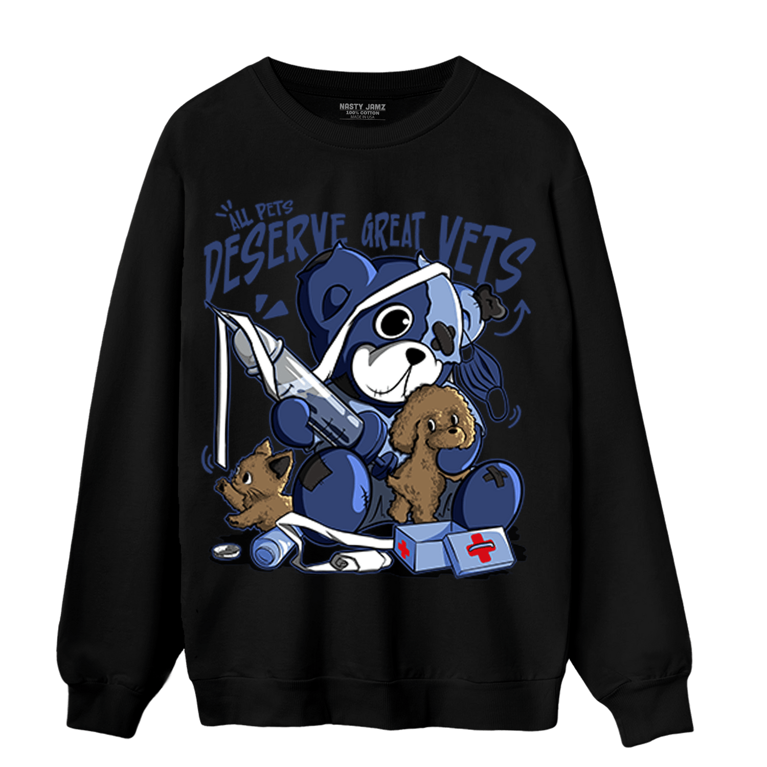 Midnight Navy 5s Sweatshirt Match Veterinary BER - NastyJamz