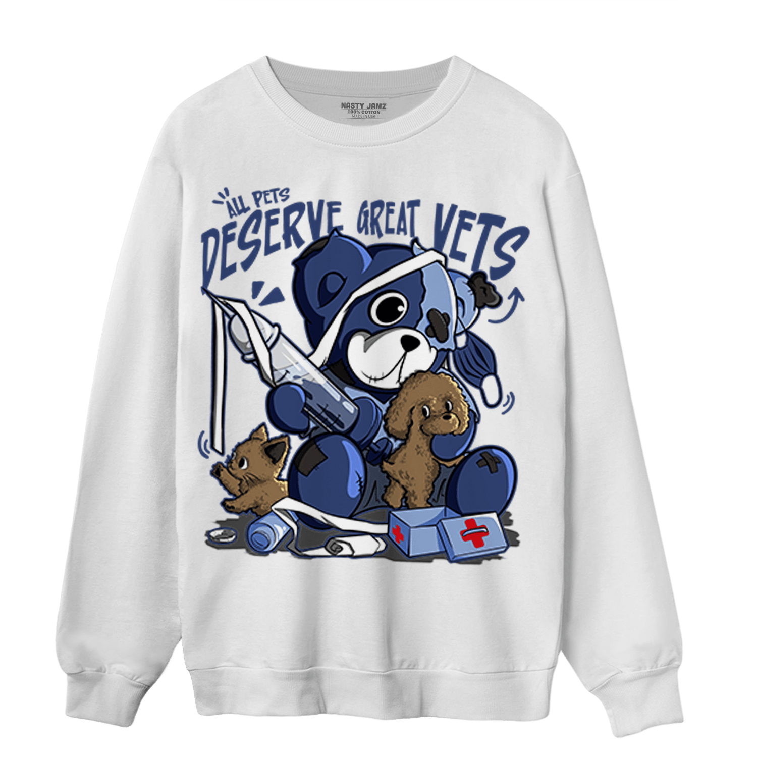 Midnight Navy 5s Sweatshirt Match Veterinary BER - NastyJamz