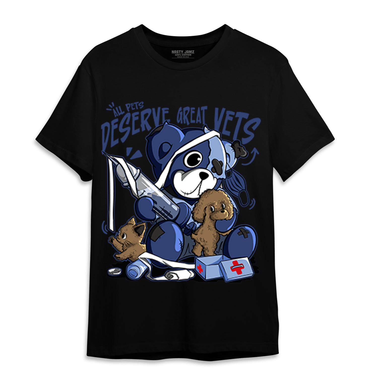 Midnight Navy 5s T Shirt Match Veterinary BER - NastyJamz