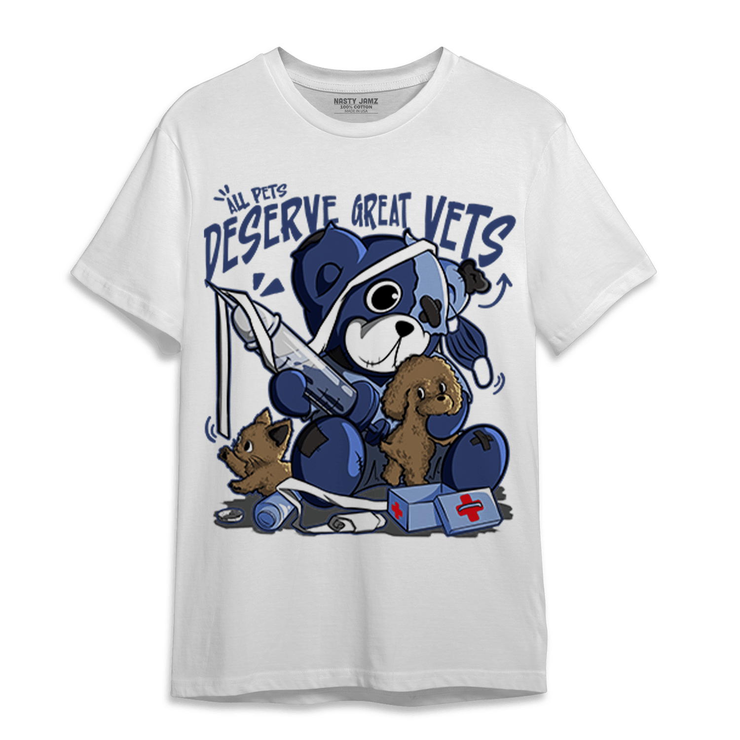Midnight Navy 5s T Shirt Match Veterinary BER - NastyJamz