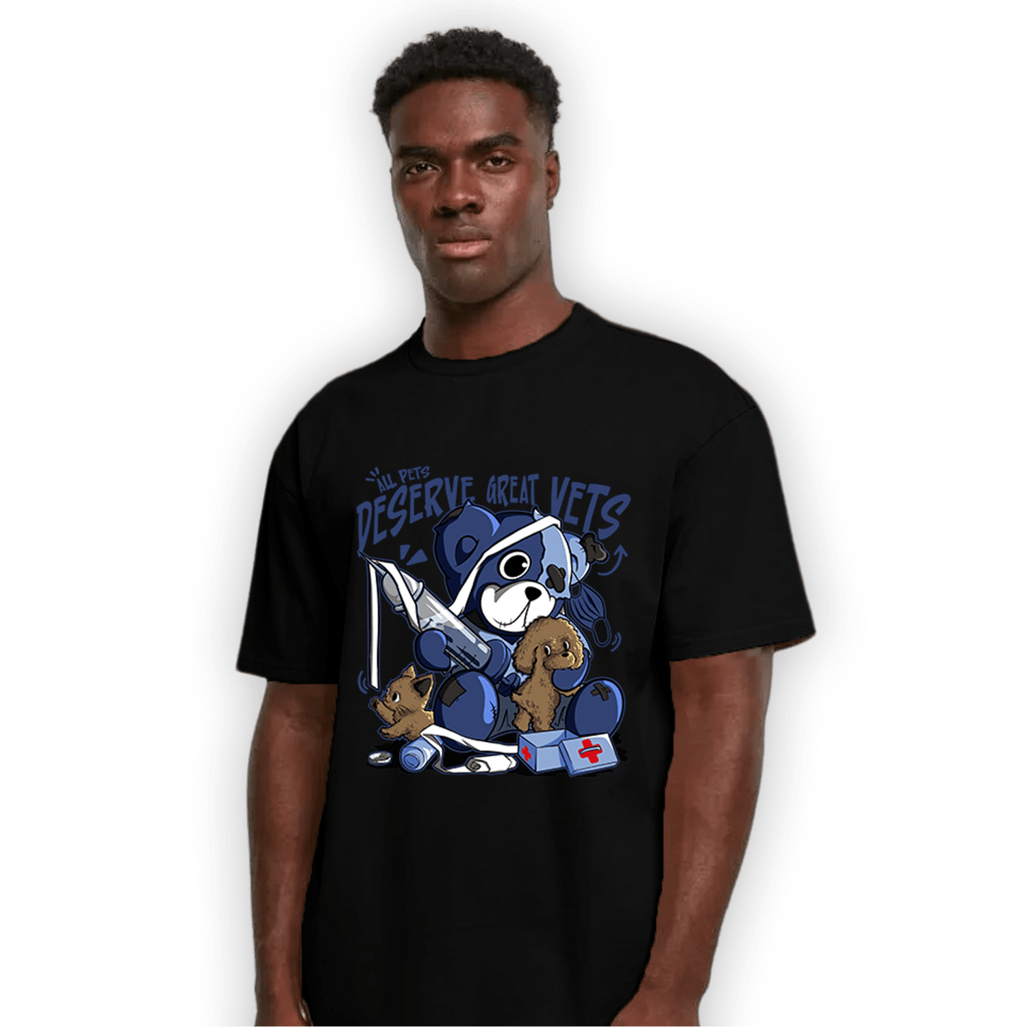 Midnight Navy 5s T Shirt Match Veterinary BER - NastyJamz