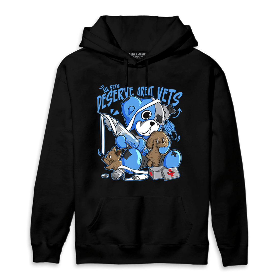 University Blue 5s Hoodie Match Veterinary BER - NastyJamz