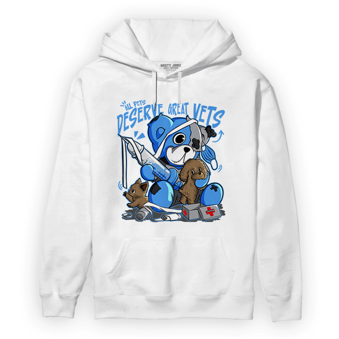 University Blue 5s Hoodie Match Veterinary BER - NastyJamz