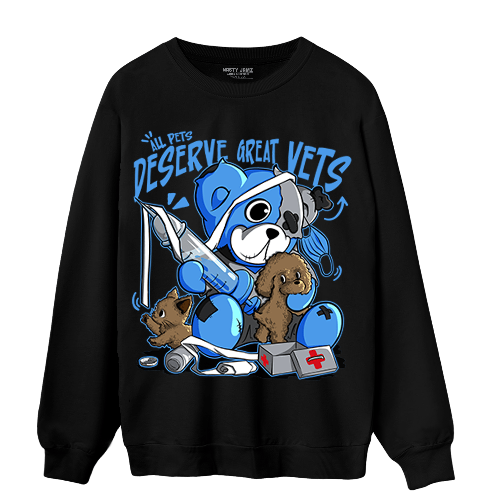 University Blue 5s Sweatshirt Match Veterinary BER - NastyJamz