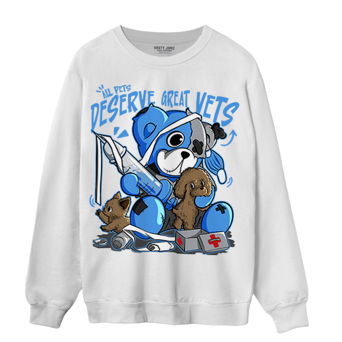 University Blue 5s Sweatshirt Match Veterinary BER - NastyJamz