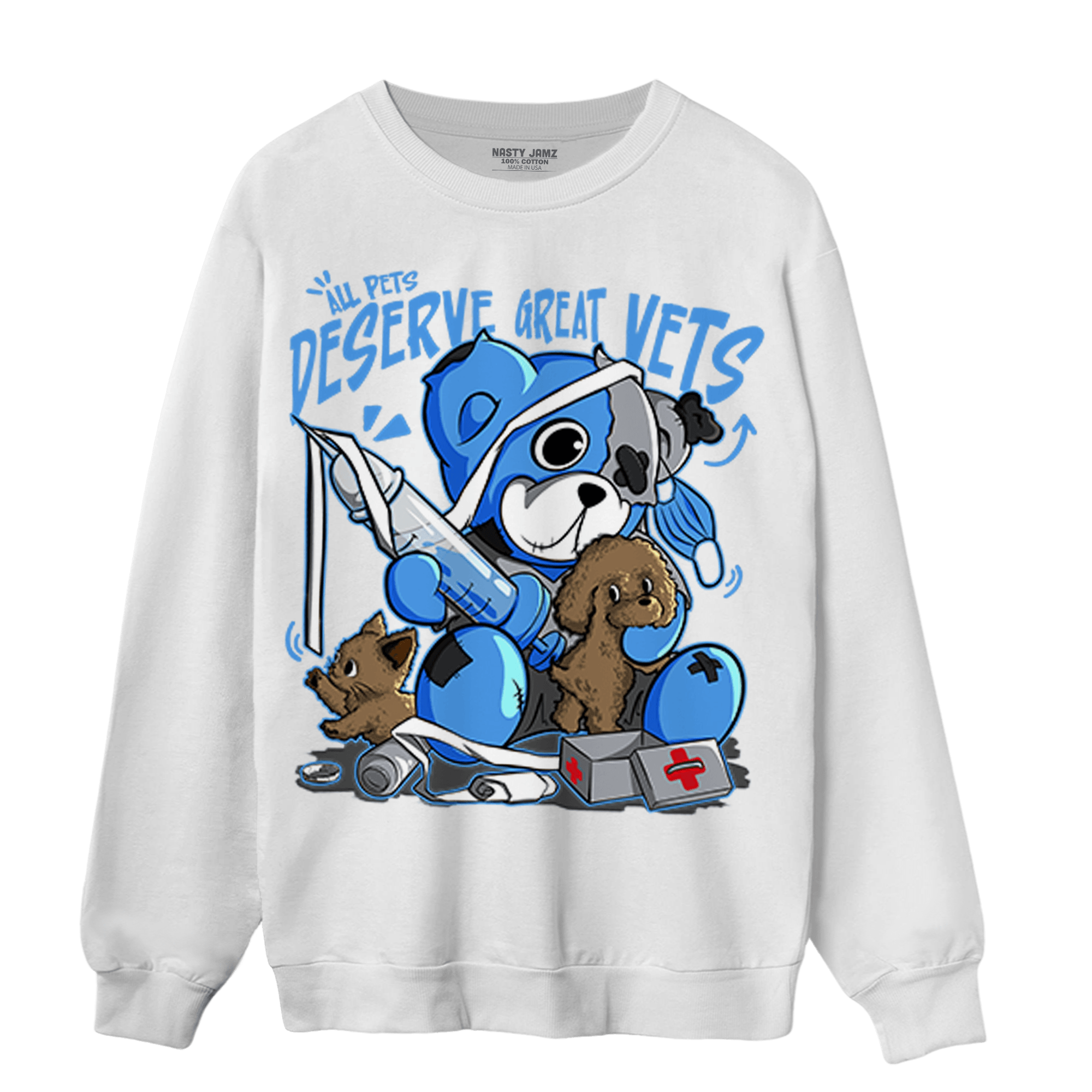 University Blue 5s Sweatshirt Match Veterinary BER - NastyJamz